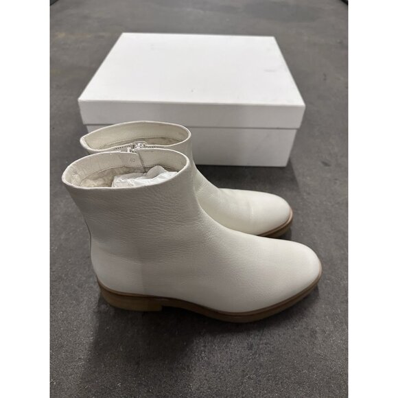 The Row Boris Boots Milk Ankle White Shearling Leather - Picture 1 of 10